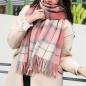 마론 체크 스카프 FZR-3020(핑크그레이)