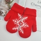 니트 눈꽃 벙어리장갑(레드)