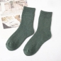 여성 무지 기본 양말(그린)