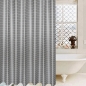모던시크 타일패턴 샤워커튼(150x180cm) (그레이)