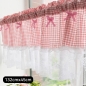 로맨틱 레이스 체크 바란스 커튼 A형(132cmx45cm) (핑크)