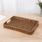 센스 사각 라탄짜임 트레이(35x25cm) (월넛)