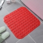 타일흡착 미끄럼방지 욕실매트(47x47cm) (레드)  