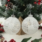[도토로] 시스루 레이스 장식볼 2p세트(10cm) (화이트+실버그물)