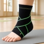 1p 앵클가드 실리콘+압박밴드 발목 보호대(XL) (그린)