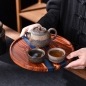 박달나무 원형 차앤티 트레이(20cm)